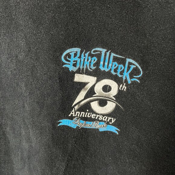 2019 Daytona Beach Bike Week T Shirt Adult Black Large L Motor Graphic Tee Logo - Picture 7 of 16